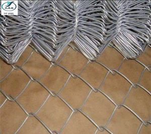Rhwyll Wire Fence Link Galfanedig a Chaennau Di-staen